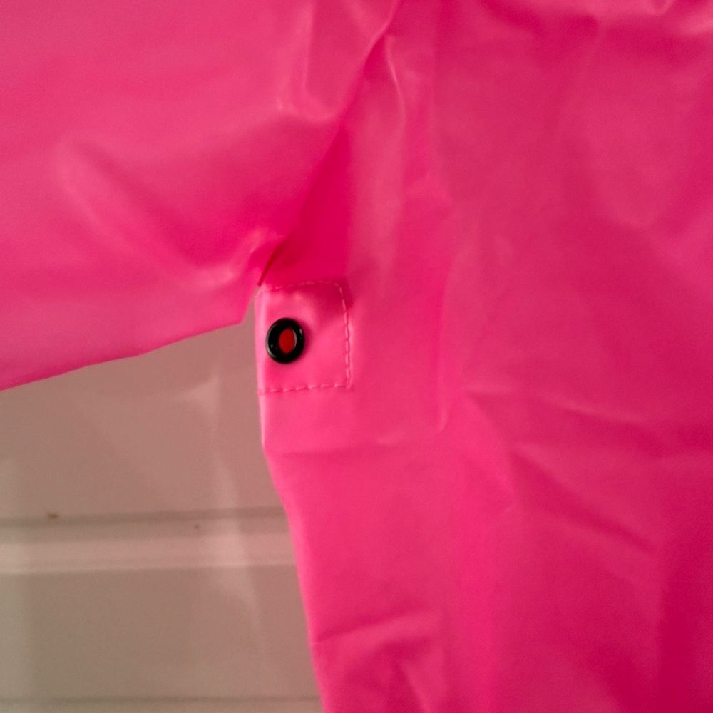 MTA Sport Hot Pink Semi Sheer Hooded Windbreaker Jacket Women’s Large Festival - Picture 4 of 6
